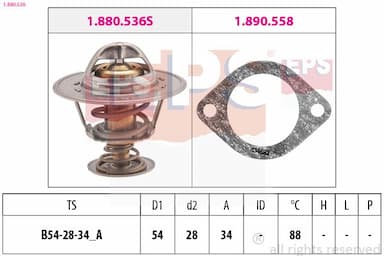 Termostats, Dzesēšanas šķidrums EPS 1.880.536 1