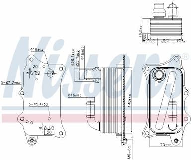 Eļļas radiators, Motoreļļa NISSENS 90918 6