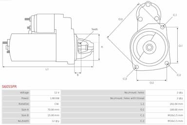 Starteris AS-PL S6055PR 5