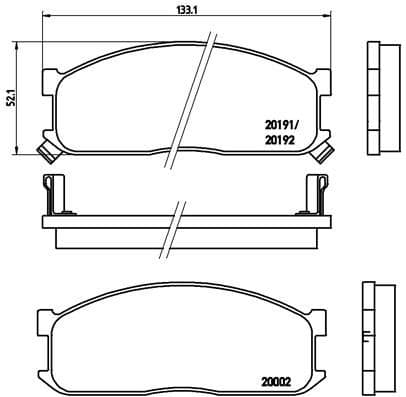 Bremžu uzliku kompl., Disku bremzes BREMBO P 49 010 1