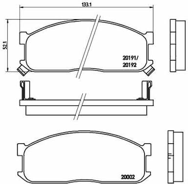 Bremžu uzliku kompl., Disku bremzes BREMBO P 49 010 1