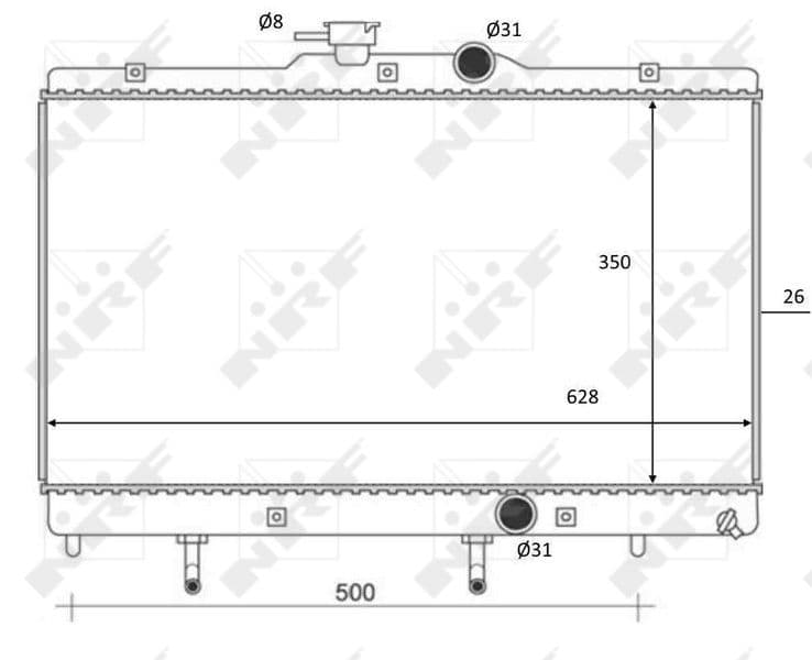 Radiators, Motora dzesēšanas sistēma NRF 59078 1