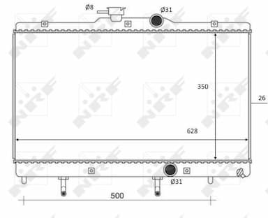 Radiators, Motora dzesēšanas sistēma NRF 59078 1