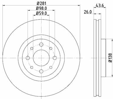 Bremžu diski HELLA 8DD 355 107-831 4