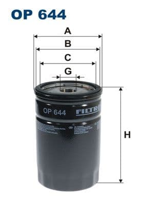 Eļļas filtrs FILTRON OP 644 1