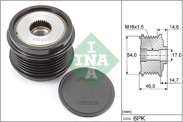 Ģeneratora brīvgaitas mehānisms Schaeffler INA 535 0308 10 1