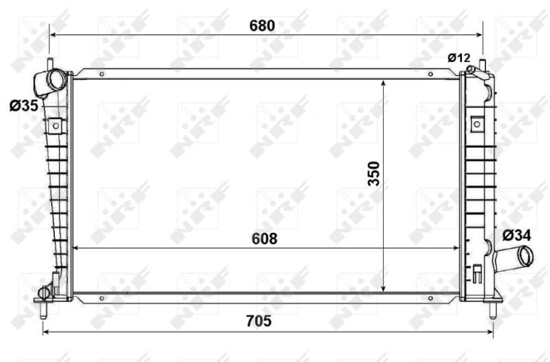 Radiators, Motora dzesēšanas sistēma NRF 53189 1