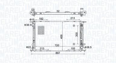 Radiators, Motora dzesēšanas sistēma MAGNETI MARELLI 350213161800 2