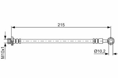 Bremžu šļūtene BOSCH 1 987 481 833 5