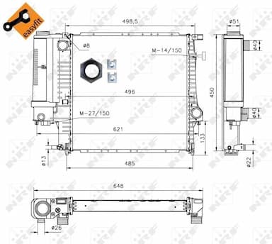 Radiators, Motora dzesēšanas sistēma NRF 53849 4