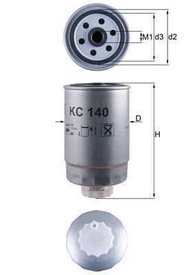 Degvielas filtrs MAHLE KC 140 1