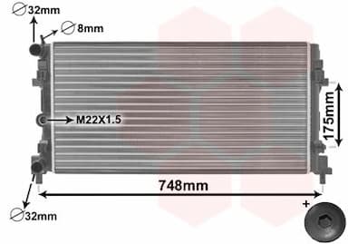 Radiators, Motora dzesēšanas sistēma VAN WEZEL 49002037 1