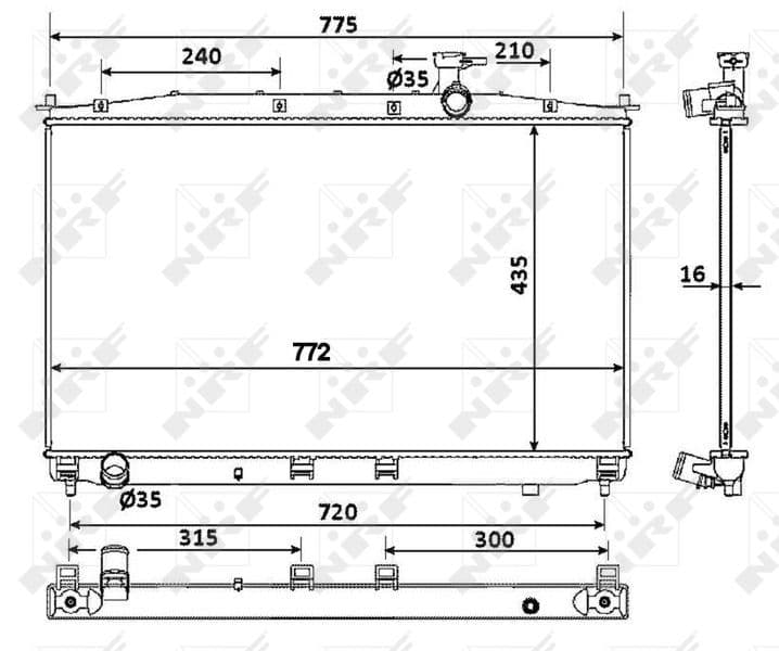 Radiators, Motora dzesēšanas sistēma NRF 53942 1