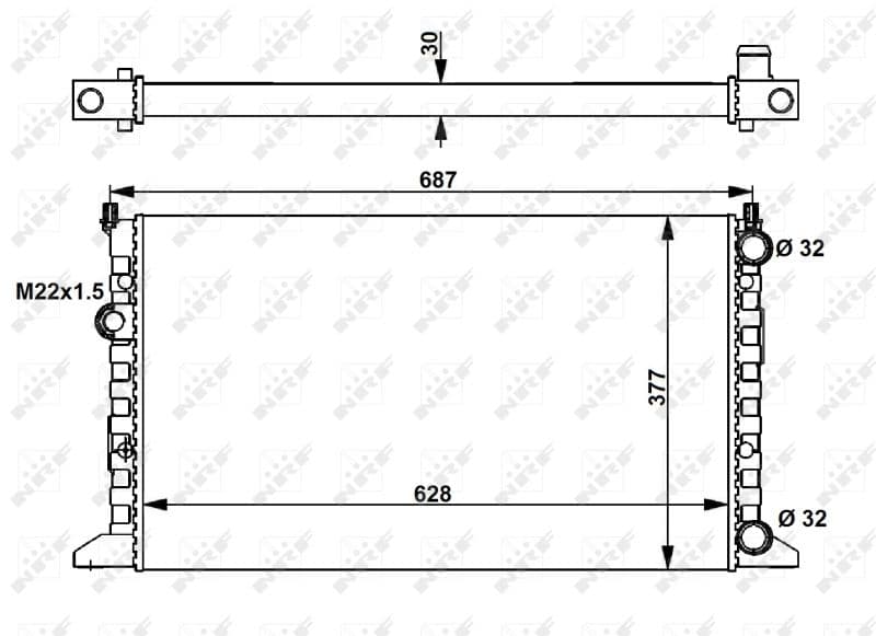 Radiators, Motora dzesēšanas sistēma NRF 54657 1