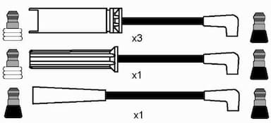 Augstsprieguma vadu komplekts NGK 2996 2