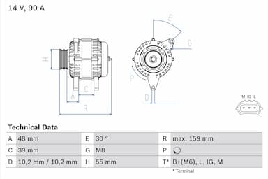 Ģenerators BOSCH 0 986 049 211 1