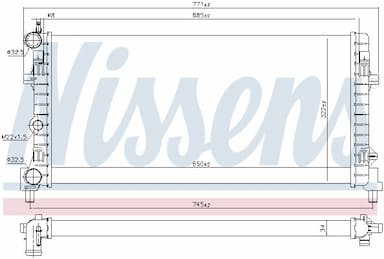 Radiators, Motora dzesēšanas sistēma NISSENS 640012 5