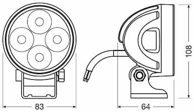 Tālās gaismas lukturis ams-OSRAM LEDDL119-WD 3