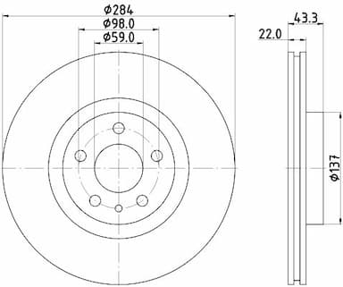 Bremžu diski HELLA 8DD 355 118-411 4