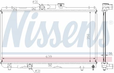 Radiators, Motora dzesēšanas sistēma NISSENS 64786A 5