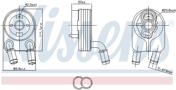 Eļļas radiators, Motoreļļa NISSENS 91500 1