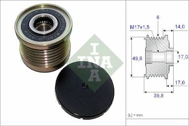 Ģeneratora brīvgaitas mehānisms INA 535 0146 10 1