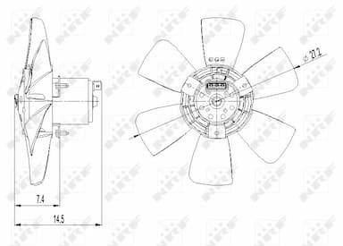 Ventilators, Motora dzesēšanas sistēma NRF 47390 2