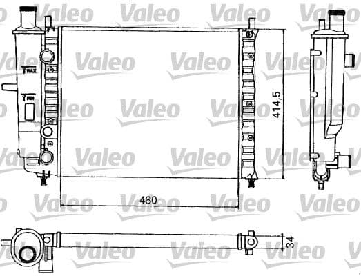 Radiators, Motora dzesēšanas sistēma VALEO 731582 1