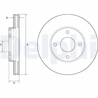 Bremžu diski DELPHI BG4953C 1