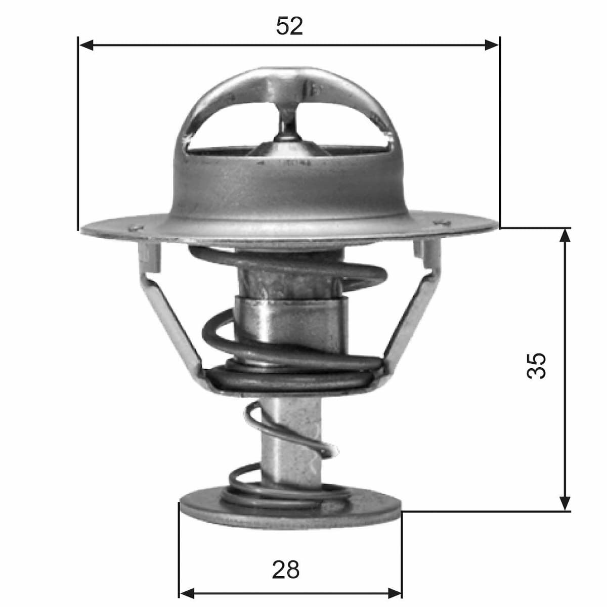 Termostats, Dzesēšanas šķidrums GATES TH04382G1 1