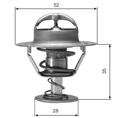 Termostats, Dzesēšanas šķidrums GATES TH04382G1 1