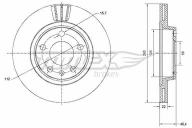 Bremžu diski TOMEX Brakes TX 70-21 1