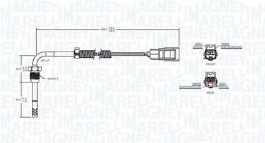 Devējs, Izplūdes gāzu temperatūra MAGNETI MARELLI 172000089010 2