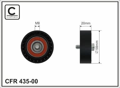 Spriegotājrullītis, Ķīļrievu siksna CAFFARO 435-00 1