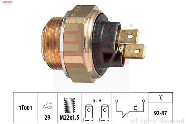 Termoslēdzis, Radiatora ventilators EPS 1.850.005 1