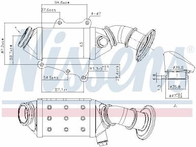 Radiators, Izplūdes gāzu recirkulācija NISSENS 989403 5