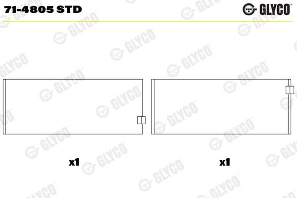 Klaņa gultnis GLYCO 71-4805 STD 1