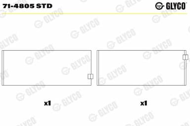 Klaņa gultnis GLYCO 71-4805 STD 1