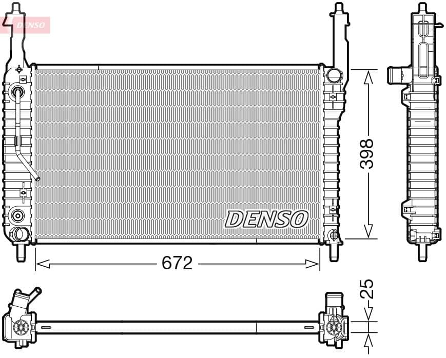 Radiators, Motora dzesēšanas sistēma DENSO DRM20123 1