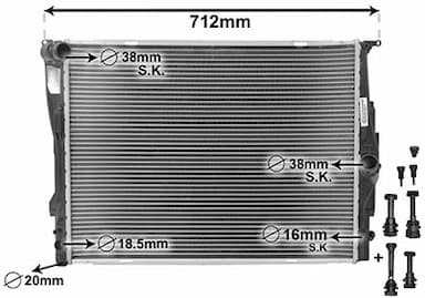 Radiators, Motora dzesēšanas sistēma VAN WEZEL 06002303 1