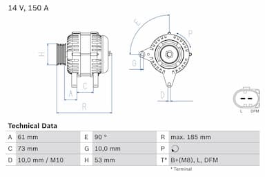 Ģenerators BOSCH 0 986 048 921 1