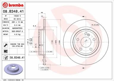 Bremžu diski BREMBO 08.B348.41 1