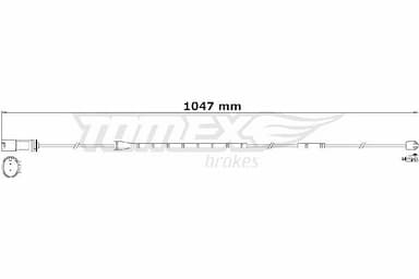 Indikators, Bremžu uzliku nodilums TOMEX Brakes TX 31-21 1