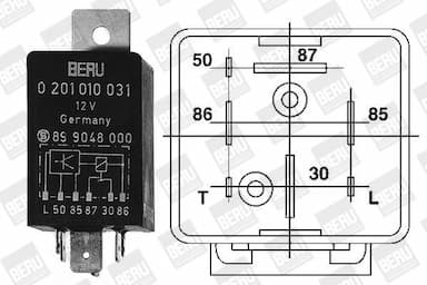 Relejs, Palaišanas iekārta BorgWarner (BERU) GR031 4