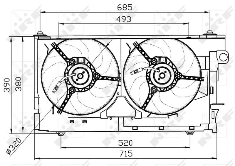 Ventilators, Motora dzesēšanas sistēma NRF 47030 1