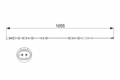 Indikators, Bremžu uzliku nodilums BOSCH 1 987 473 508 1