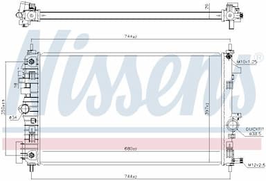 Radiators, Motora dzesēšanas sistēma NISSENS 606049 6