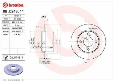 Bremžu diski BREMBO 08.D248.11 1