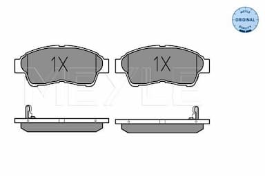 Bremžu uzliku kompl., Disku bremzes MEYLE 025 216 0117/W 1