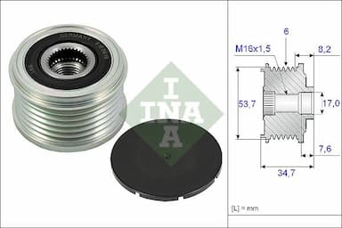 Ģeneratora brīvgaitas mehānisms Schaeffler INA 535 0224 10 1